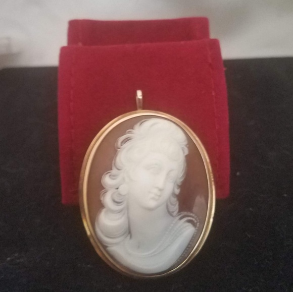 Vintage Ivory Cameo Pendant - Picture 1 of 1